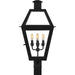 Myhouse Lighting Quoizel - RO9014EK - Four Light Outdoor Post Lantern - Rue De Royal - Earth Black