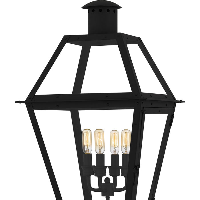 Myhouse Lighting Quoizel - RO9014EK - Four Light Outdoor Post Lantern - Rue De Royal - Earth Black