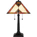Myhouse Lighting Quoizel - TF6816MBK - Two Light Table Lamp - Aiden - Matte Black