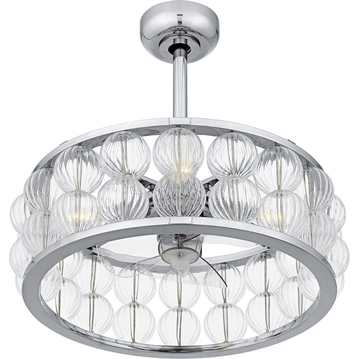 Myhouse Lighting Quoizel - TRK3123C - Four Light Fan Light - Terrarock - Polished Chrome