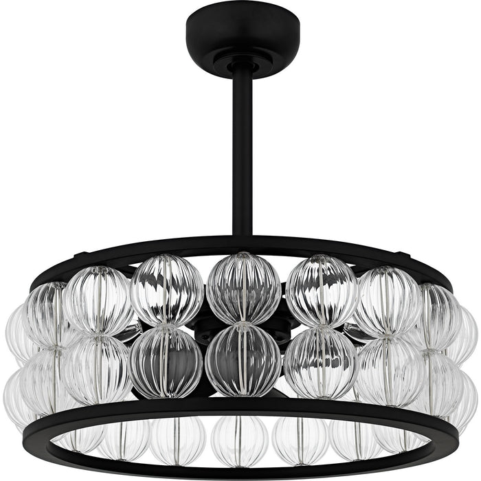 Myhouse Lighting Quoizel - TRK3123MBK - Four Light Fan Light - Terrarock - Matte Black