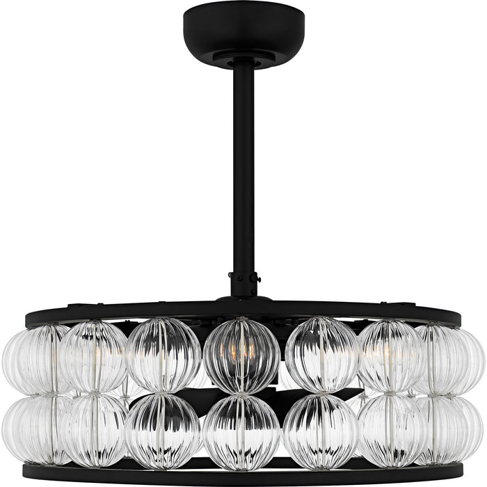 Myhouse Lighting Quoizel - TRK3123MBK - Four Light Fan Light - Terrarock - Matte Black