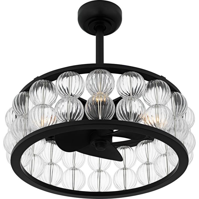 Myhouse Lighting Quoizel - TRK3123MBK - Four Light Fan Light - Terrarock - Matte Black