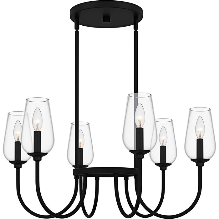 Myhouse Lighting Quoizel - VSC5028MBK - Six Light Chandelier - Viscount - Matte Black