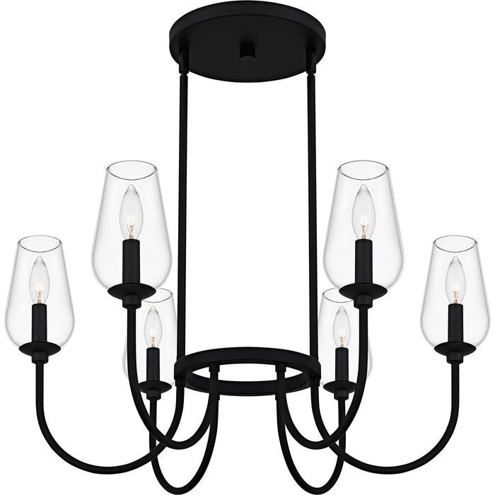 Myhouse Lighting Quoizel - VSC5028MBK - Six Light Chandelier - Viscount - Matte Black