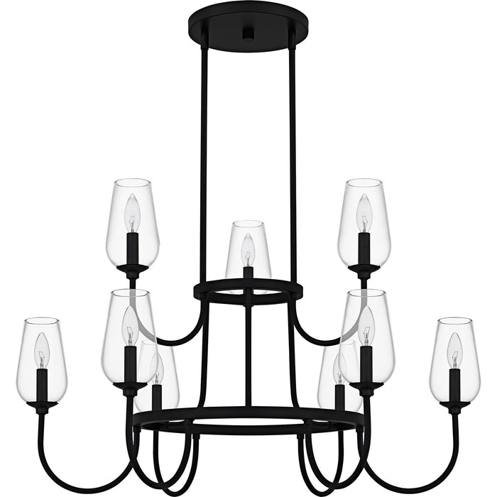 Myhouse Lighting Quoizel - VSC5036MBK - Nine Light Chandelier - Viscount - Matte Black