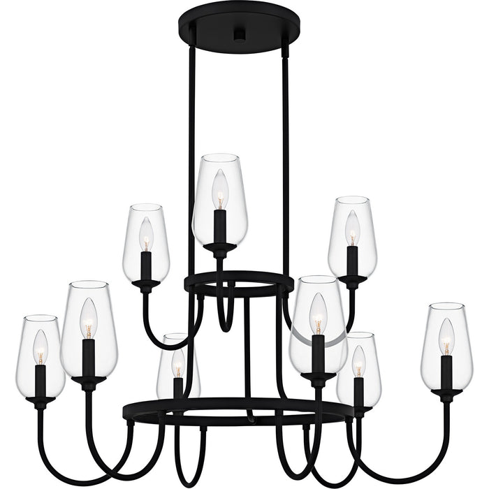 Myhouse Lighting Quoizel - VSC5036MBK - Nine Light Chandelier - Viscount - Matte Black