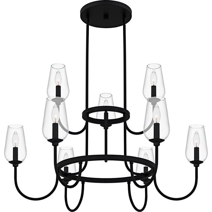 Myhouse Lighting Quoizel - VSC5036MBK - Nine Light Chandelier - Viscount - Matte Black