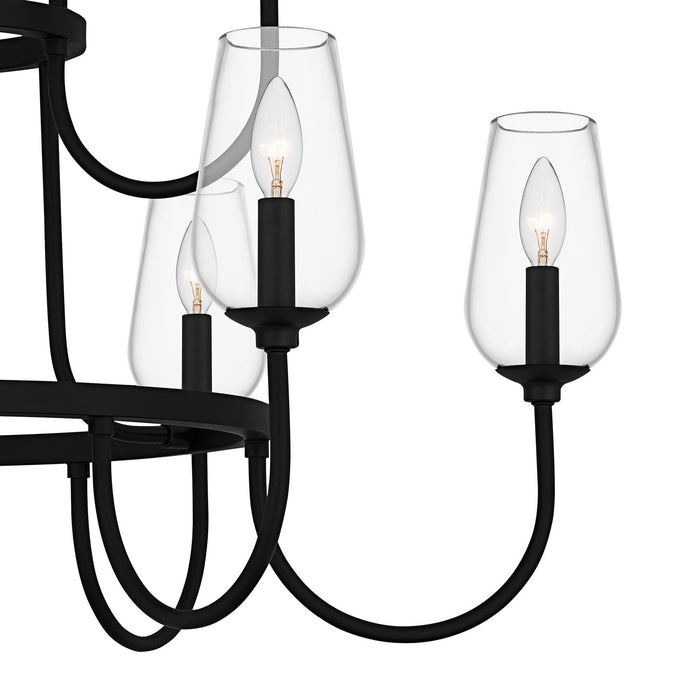 Myhouse Lighting Quoizel - VSC5036MBK - Nine Light Chandelier - Viscount - Matte Black