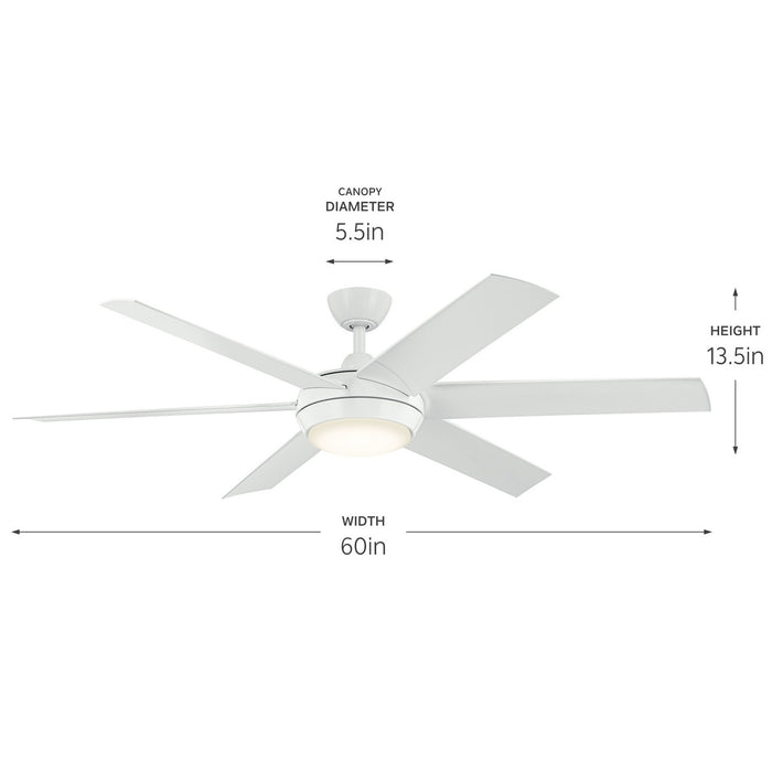 Myhouse Lighting Kichler - 310260WH - 60"Ceiling Fan - Mint - White