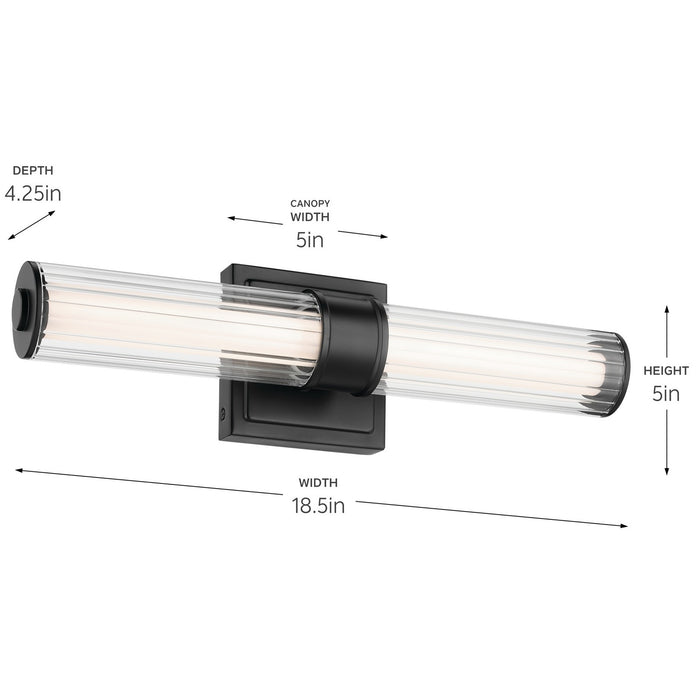 Myhouse Lighting Kichler - 55195BKLED - LED Bath Bar - Laurene - Black