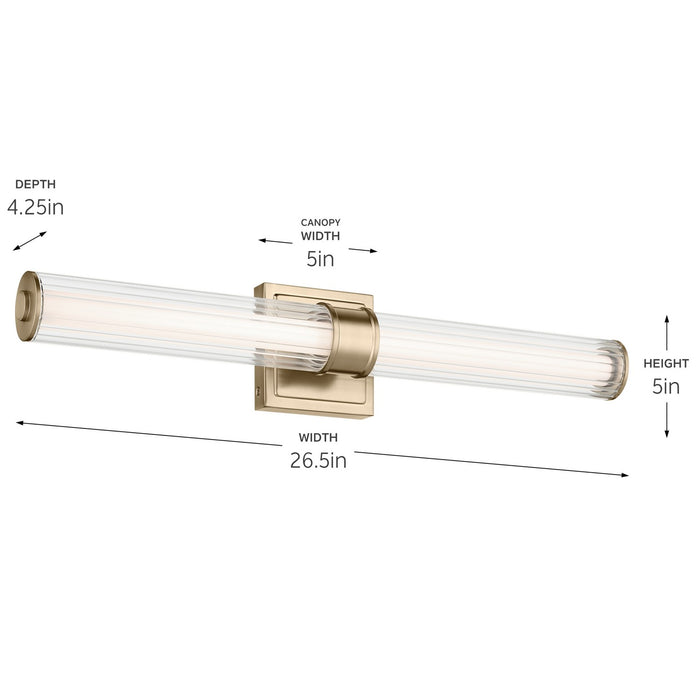 Myhouse Lighting Kichler - 55196CPZLED - LED Linear Bath - Laurene - Champagne Bronze