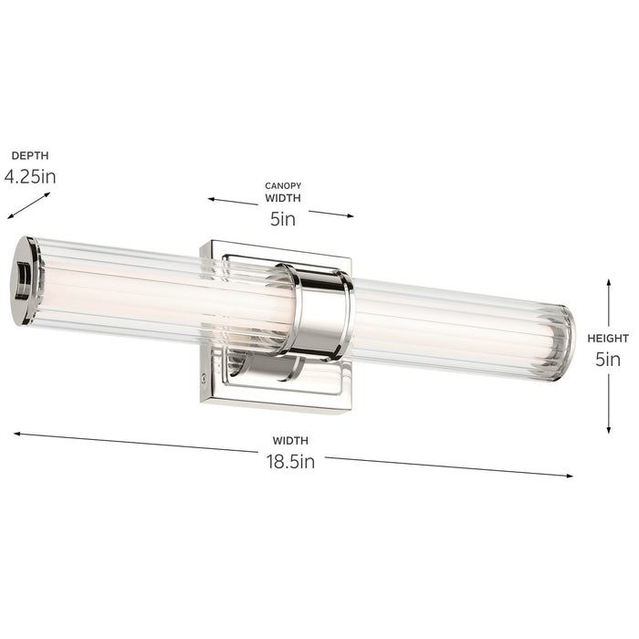 Myhouse Lighting Kichler - 55195PNLED - LED Bath Bar - Laurene - Polished Nickel