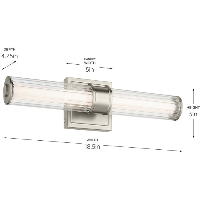 Myhouse Lighting Kichler - 55195NILED - LED Bath Bar - Laurene - Brushed Nickel