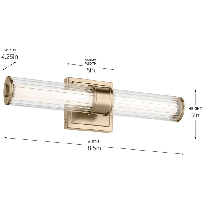 Myhouse Lighting Kichler - 55195CPZLED - LED Bath Bar - Laurene - Champagne Bronze