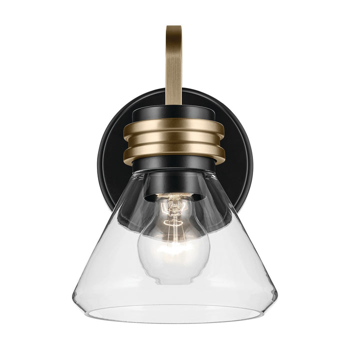 Myhouse Lighting Kichler - 55153BKCLR - One Light Wall Sconce - Farum - Black