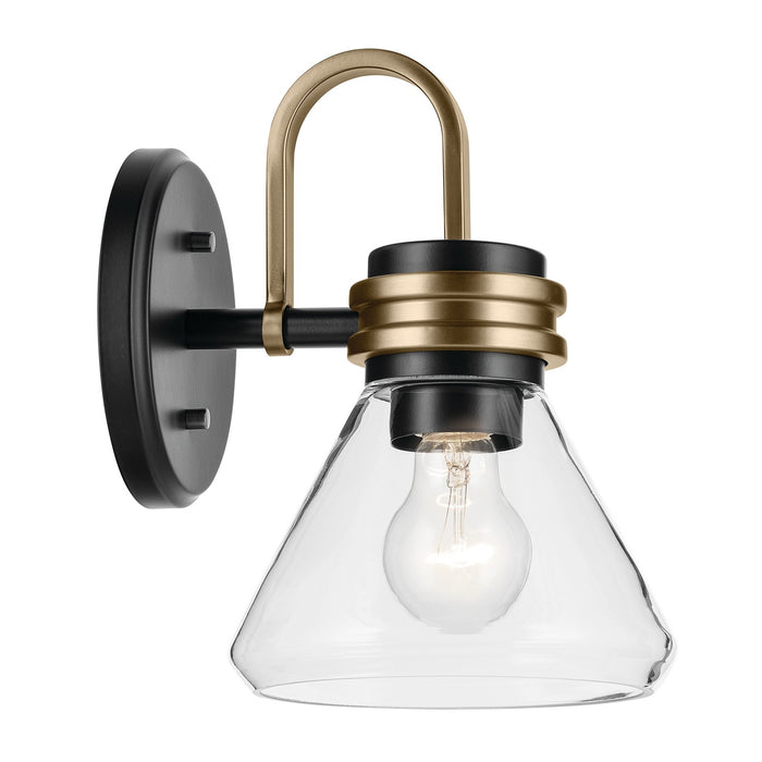 Myhouse Lighting Kichler - 55153BKCLR - One Light Wall Sconce - Farum - Black