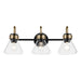 Myhouse Lighting Kichler - 55155BKCLR - Three Light Bath - Farum - Black