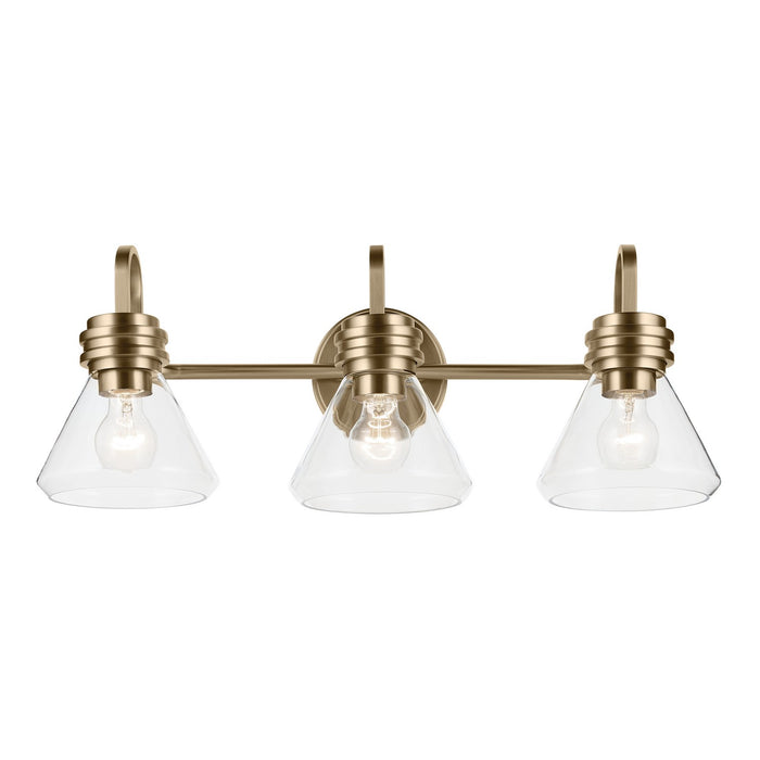 Myhouse Lighting Kichler - 55155CPZCLR - Three Light Bath - Farum - Champagne Bronze
