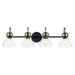 Myhouse Lighting Kichler - 55156BKCLR - Four Light Bath - Farum - Black