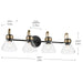 Myhouse Lighting Kichler - 55156BKCLR - Four Light Bath - Farum - Black