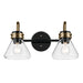 Myhouse Lighting Kichler - 55154BKCLR - Two Light Bath - Farum - Black