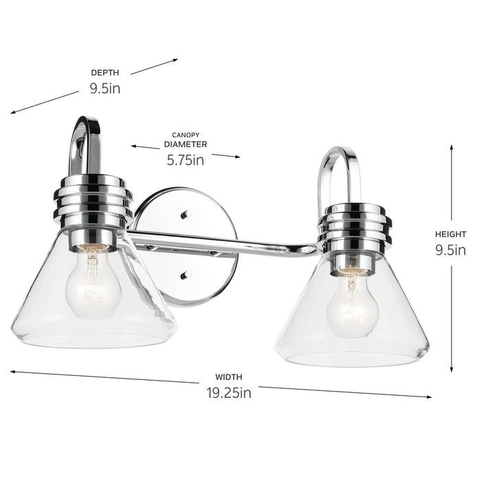 Myhouse Lighting Kichler - 55154CHCLR - Two Light Bath - Farum - Chrome