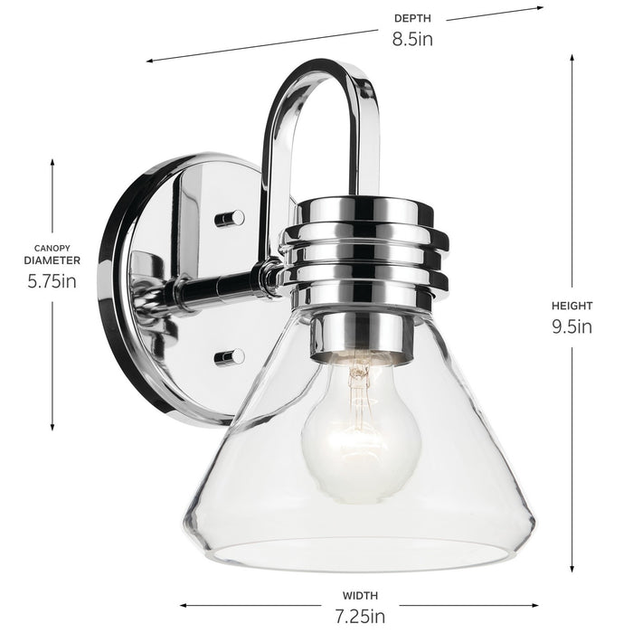 Myhouse Lighting Kichler - 55153CHCLR - One Light Wall Sconce - Farum - Chrome