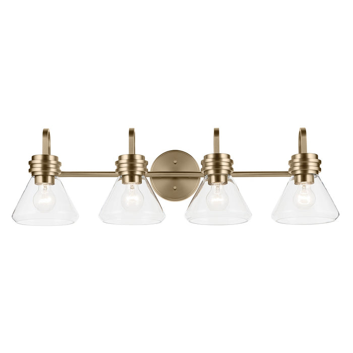 Myhouse Lighting Kichler - 55156CPZCLR - Four Light Bath - Farum - Champagne Bronze