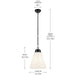 Myhouse Lighting Kichler - 52662BK - One Light Pendant - Marsailli - Black
