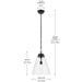 Myhouse Lighting Kichler - 52662BKCLR - One Light Pendant - Marsailli - Black