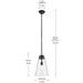 Myhouse Lighting Kichler - 52661BKCLR - One Light Pendant - Marsailli - Black