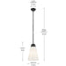 Myhouse Lighting Kichler - 52661BK - One Light Pendant - Marsailli - Black