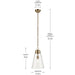 Myhouse Lighting Kichler - 52661CPZCLR - One Light Pendant - Marsailli - Champagne Bronze