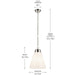 Myhouse Lighting Kichler - 52662PN - One Light Pendant - Marsailli - Polished Nickel