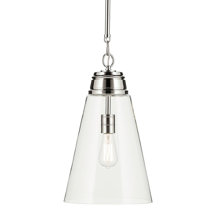 Myhouse Lighting Kichler - 52661PNCLR - One Light Pendant - Marsailli - Polished Nickel