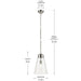 Myhouse Lighting Kichler - 52661PNCLR - One Light Pendant - Marsailli - Polished Nickel