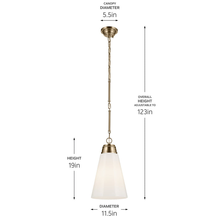 Myhouse Lighting Kichler - 52661CPZ - One Light Pendant - Marsailli - Champagne Bronze