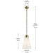 Myhouse Lighting Kichler - 52661CPZ - One Light Pendant - Marsailli - Champagne Bronze