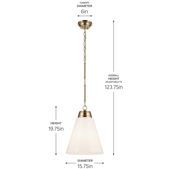 Myhouse Lighting Kichler - 52662CPZ - One Light Pendant - Marsailli - Champagne Bronze