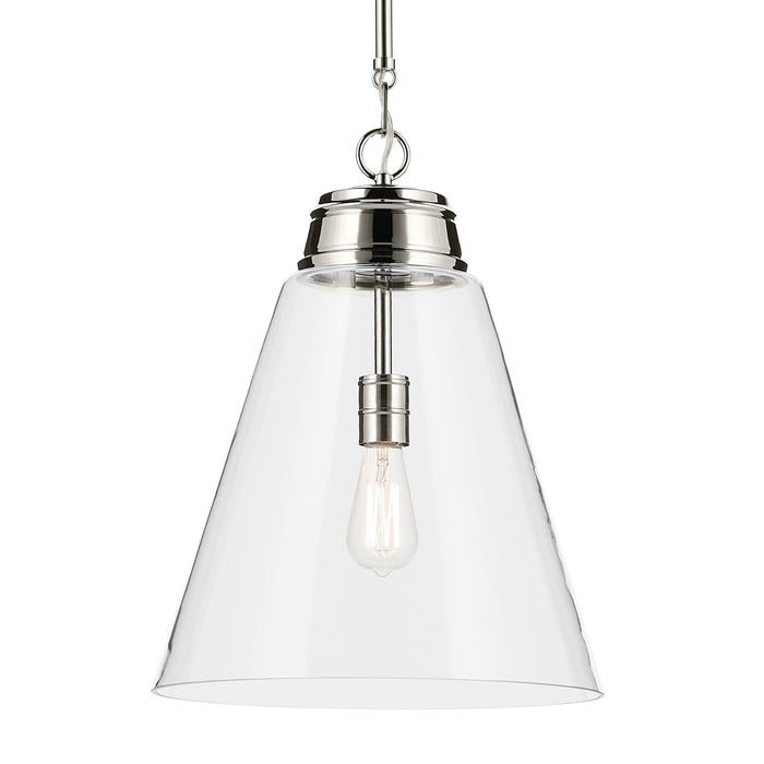 Myhouse Lighting Kichler - 52662PNCLR - One Light Pendant - Marsailli - Polished Nickel