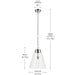 Myhouse Lighting Kichler - 52662PNCLR - One Light Pendant - Marsailli - Polished Nickel
