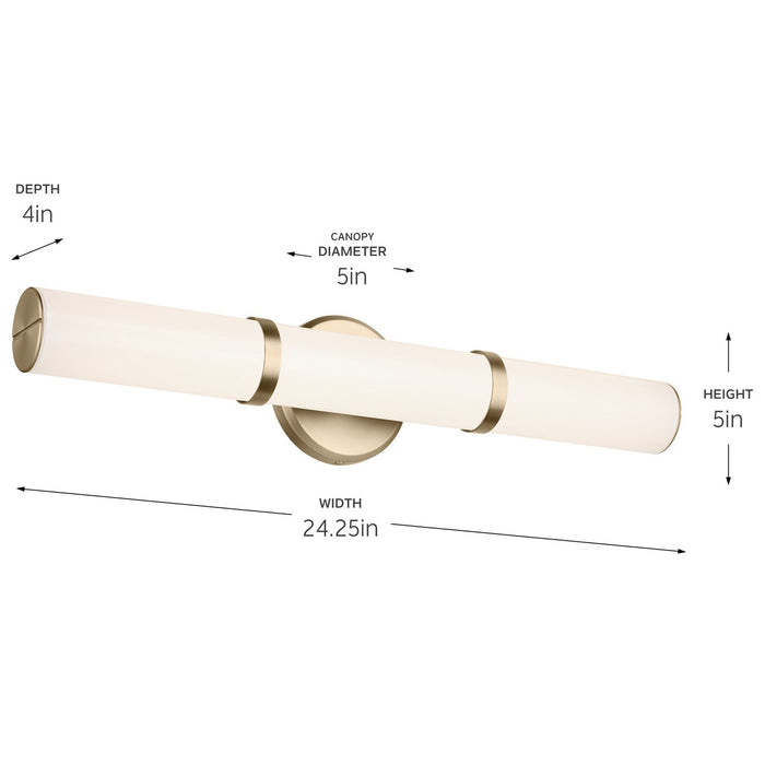 Myhouse Lighting Kichler - 55188CPZLED - LED Linear Bath - Rosh - Champagne Bronze