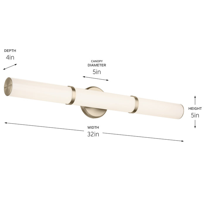 Myhouse Lighting Kichler - 55189CPZLED - LED Linear Bath - Rosh - Champagne Bronze