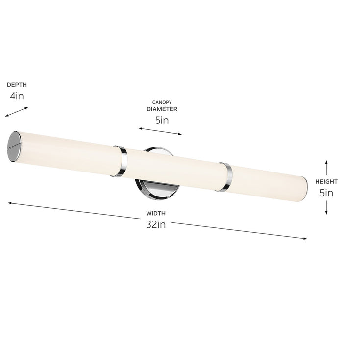 Myhouse Lighting Kichler - 55189CHLED - LED Linear Bath - Rosh - Chrome