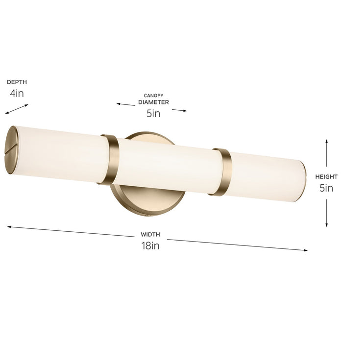 Myhouse Lighting Kichler - 55187CPZLED - LED Bath Bar - Rosh - Champagne Bronze