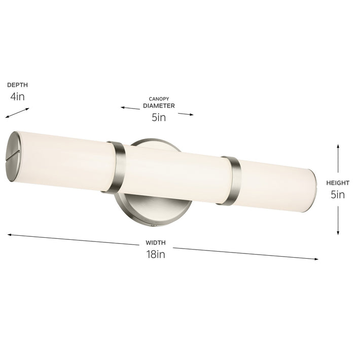 Myhouse Lighting Kichler - 55187NILED - LED Bath Bar - Rosh - Brushed Nickel