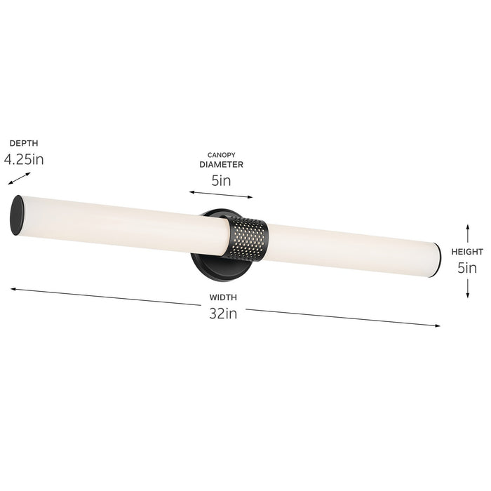 Myhouse Lighting Kichler - 55193BKLED - LED Linear Bath - Sashi - Black