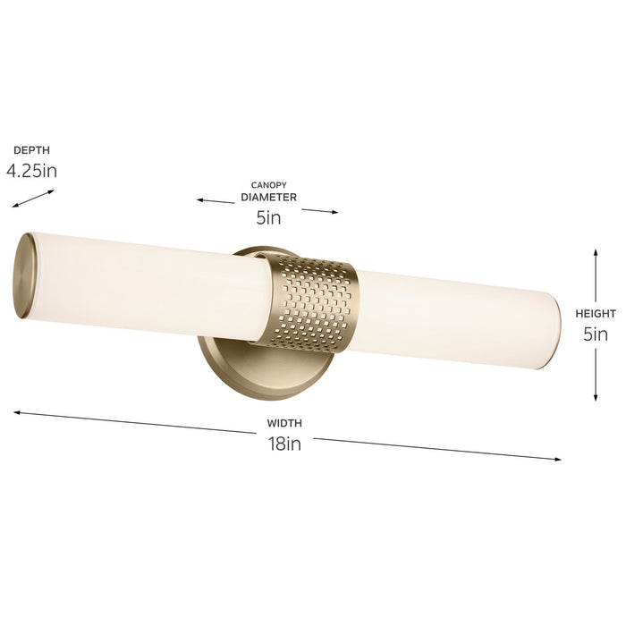 Myhouse Lighting Kichler - 55191CPZLED - LED Bath Bar - Sashi - Champagne Bronze