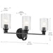 Myhouse Lighting Kichler - 55226BKFLU - Three Light Bath - Gioe - Black